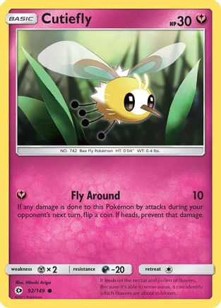 Cutiefly (92) Reverse Holofoil - Sun & Moon