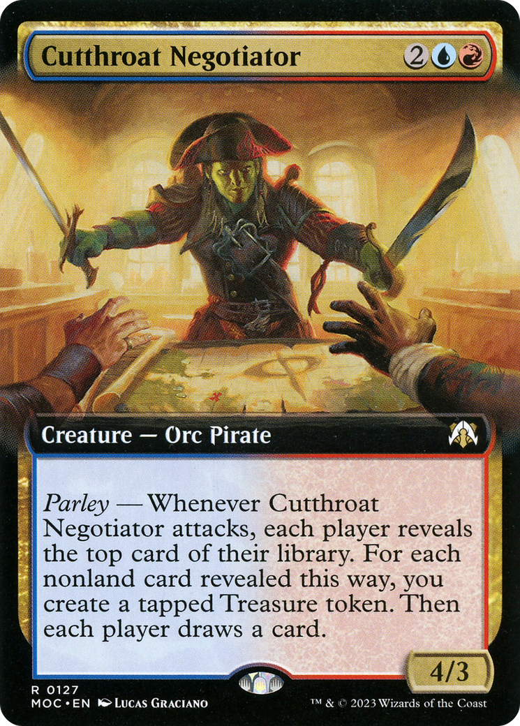 Cutthroat Negotiator (Extended Art) (127) - March of the Machine Commander Foil
