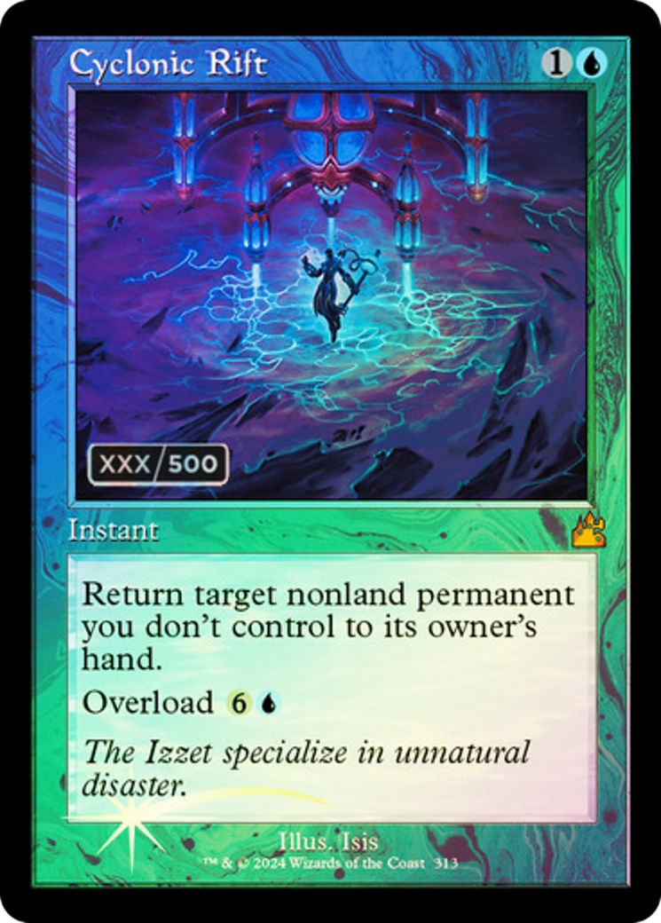 Cyclonic Rift (Retro) (Serial Numbered) (313) Foil - Ravnica Remastered