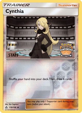 Cynthia (Regional Championships) [Staff] (119) Reverse Holofoil - Ultra Prism