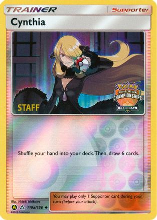 Cynthia (Regional Championships) [Staff] (119a) Reverse Holofoil - Ultra Prism