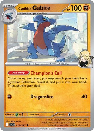Cynthia's Gabite (110) - Ascended Heroes