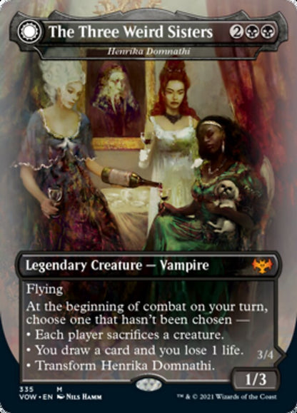 Henrika Domnathi // Henrika, Infernal Seer - The Three Weird Sisters // Fiends of Darkest Night [Innistrad: Crimson Vow] Foil