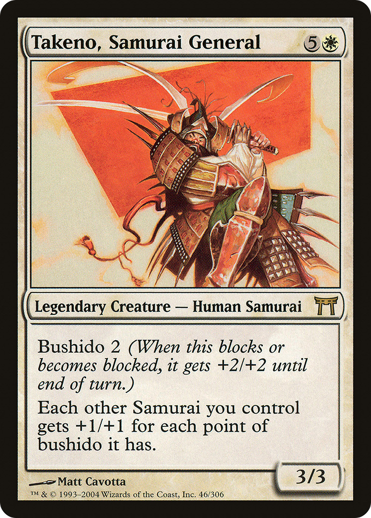 Takeno, Samurai General (046) Foil - Champions of Kamigawa