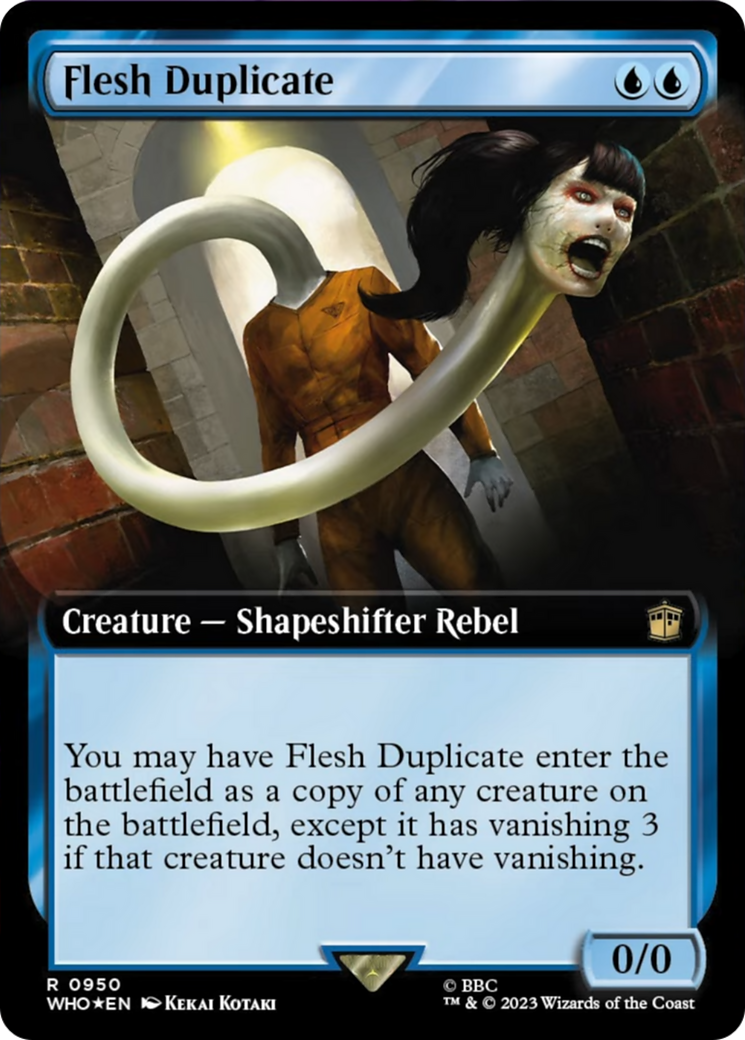 Flesh Duplicate (Extended Art) (Surge Foil) [Doctor Who] | Silver Goblin