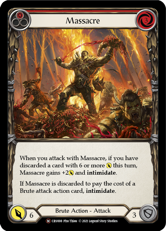 Massacre [U-CRU008] (Crucible of War Unlimited)  Unlimited Rainbow Foil | Silver Goblin