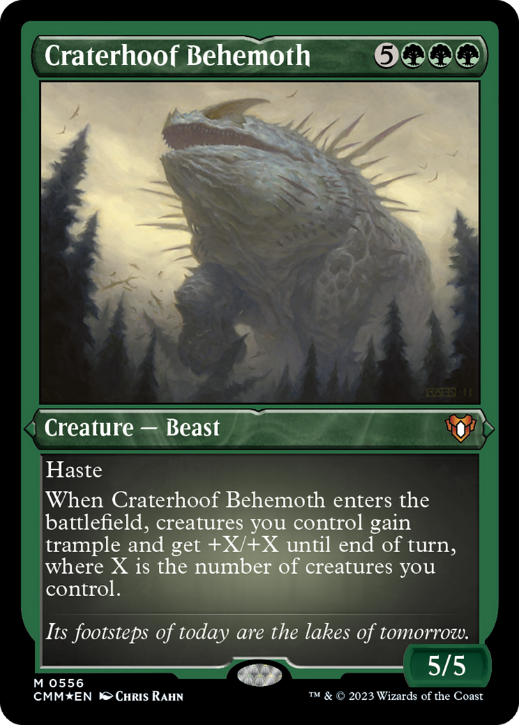 Craterhoof Behemoth (Foil Etched) [Commander Masters] | Silver Goblin
