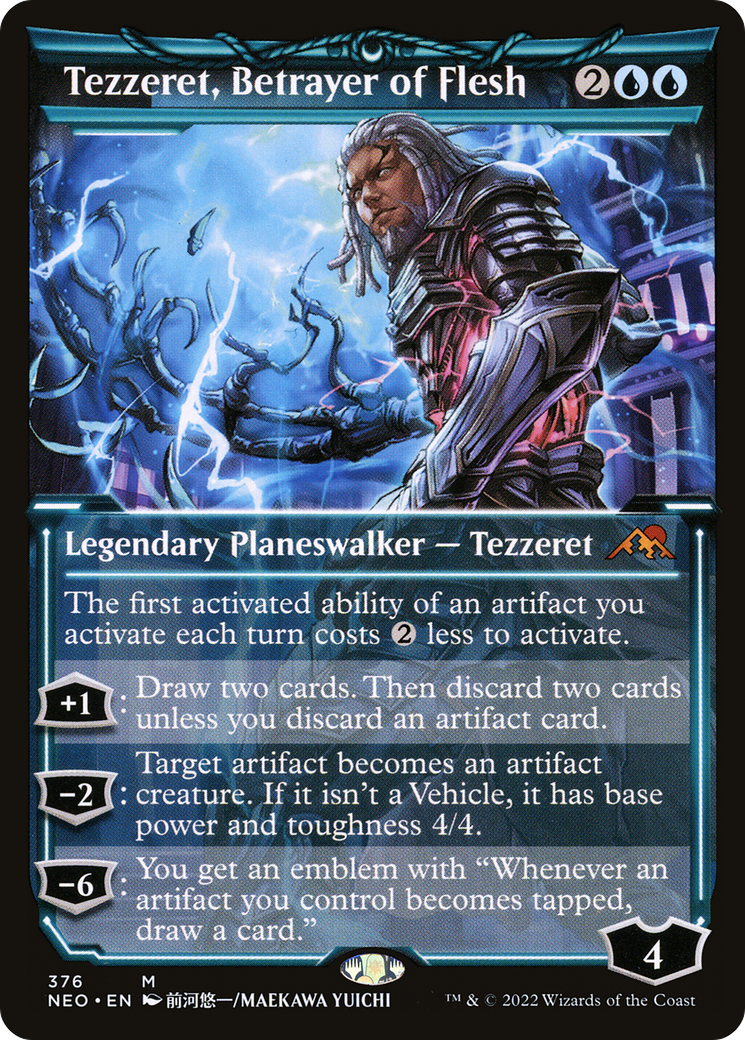 Tezzeret, Betrayer of Flesh (Showcase Soft Glow) [Kamigawa: Neon Dynasty] | Silver Goblin