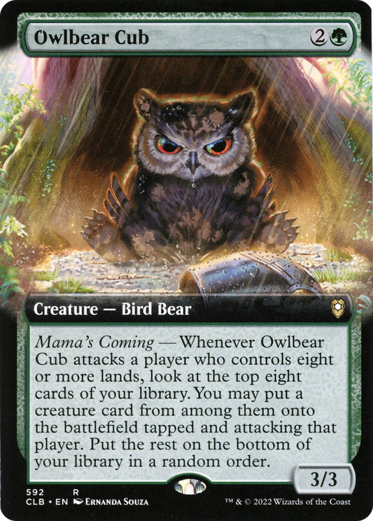Owlbear Cub (Extended Art) [Commander Legends: Battle for Baldur's Gate]
