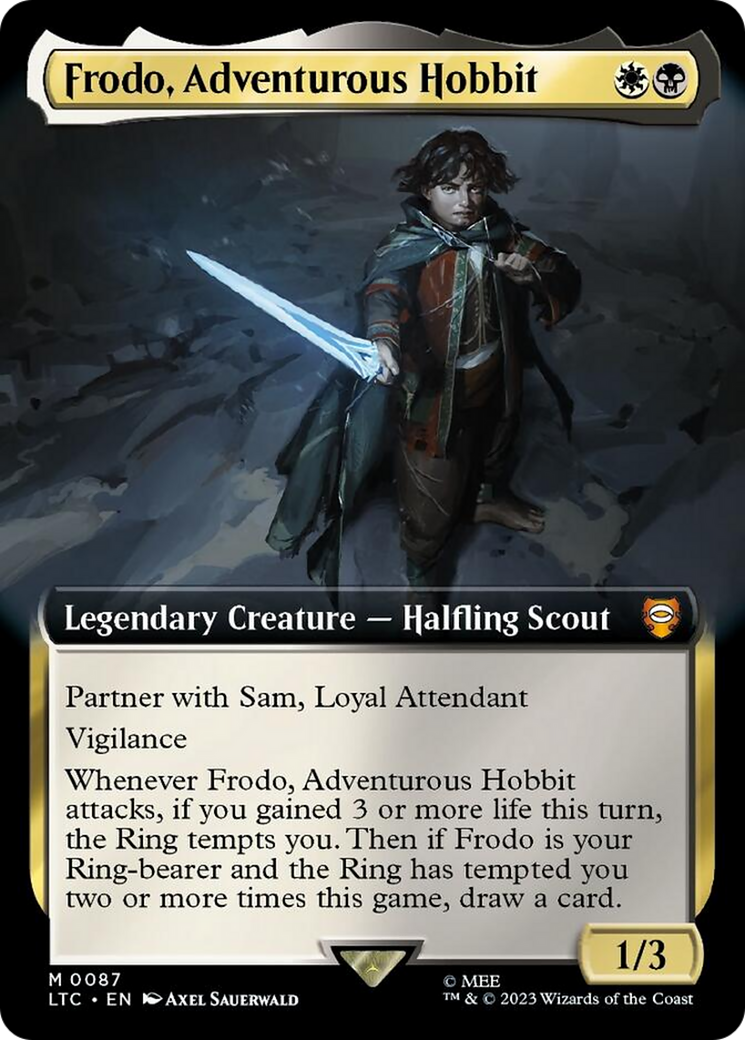 Frodo, Adventurous Hobbit (Extended Art) [The Lord of the Rings: Tales of Middle-Earth Commander] | Silver Goblin