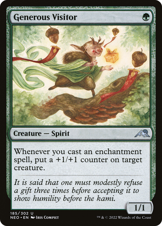 Generous Visitor [Kamigawa: Neon Dynasty] Foil