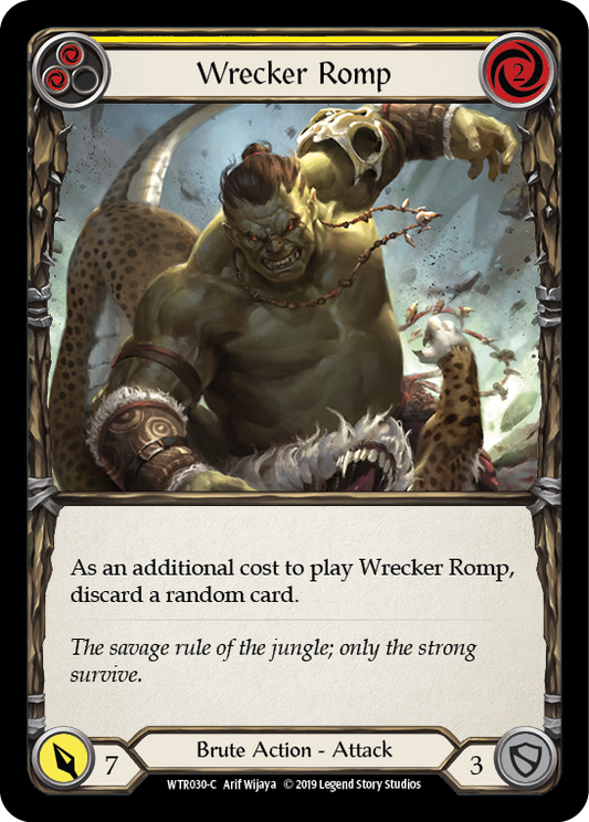 Wrecker Romp (Yellow) 1st Edition Rainbow Foil (WTR030) - Welcome to Rathe