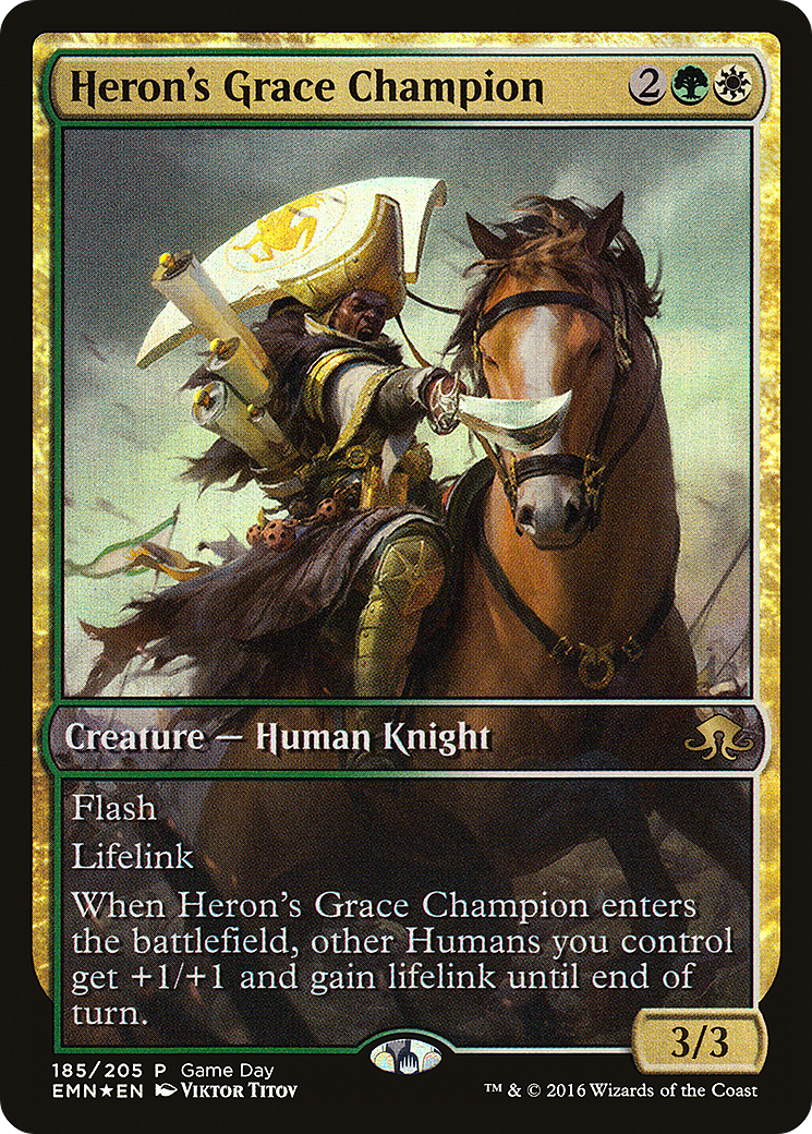 Heron's Grace Champion (Game Day) [Eldritch Moon Promos] | Silver Goblin