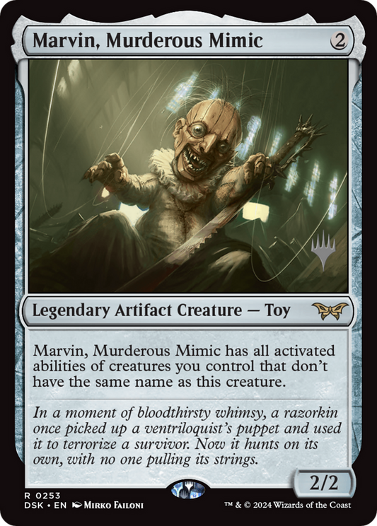 Marvin, Murderous Mimic [Duskmourn: House of Horror Promos] Foil