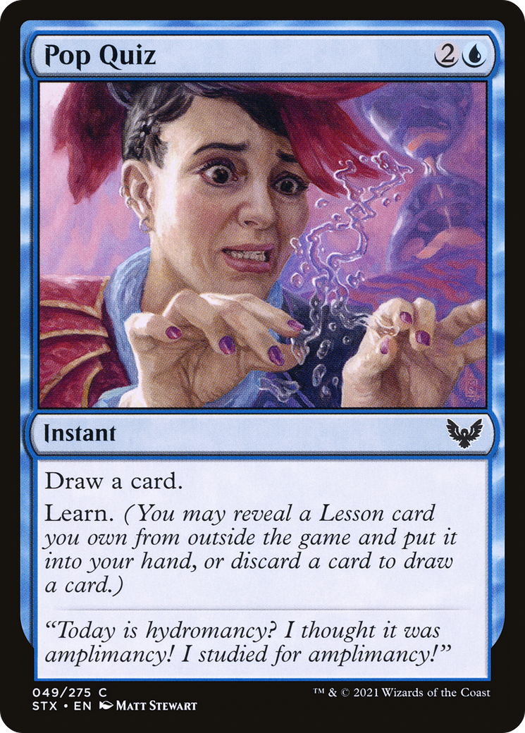 Pop Quiz [Strixhaven: School of Mages] Foil