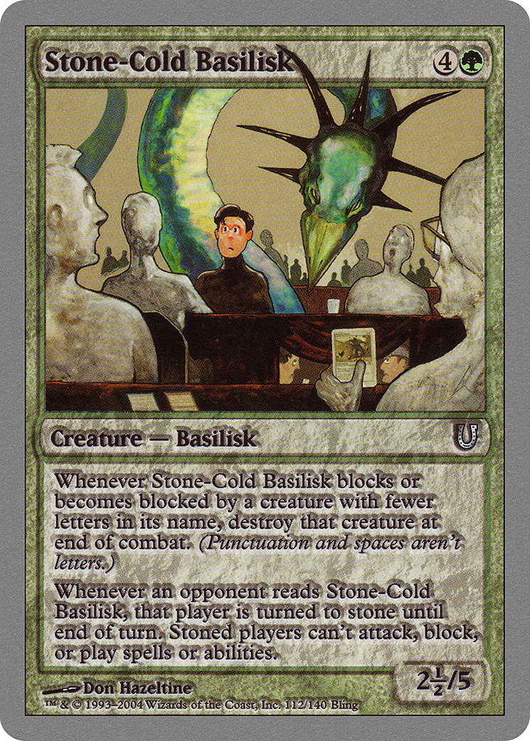 Stone-Cold Basilisk [Unhinged] | Silver Goblin