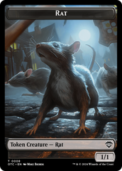 Rat // Blood Double-Sided Token [Outlaws of Thunder Junction Commander Tokens] | Silver Goblin