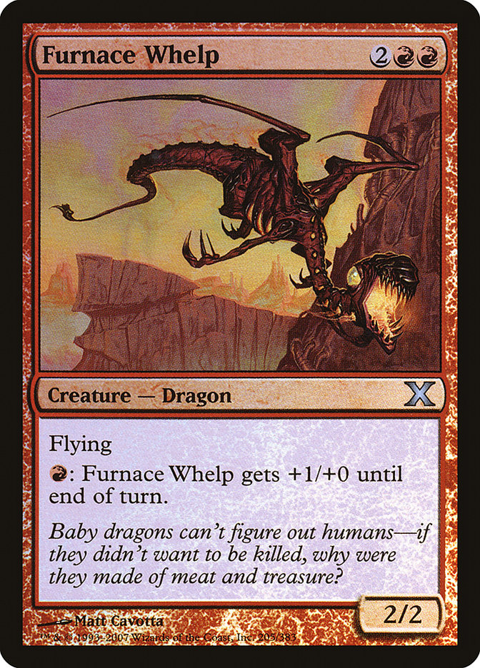 Furnace Whelp (Premium Foil) [Tenth Edition] | Silver Goblin