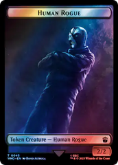 Human Rogue // Cyberman Double-Sided Token (Surge Foil) [Doctor Who Tokens] | Silver Goblin