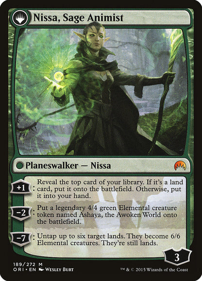 Nissa, Vastwood Seer // Nissa, Sage Animist [Magic Origins] Foil