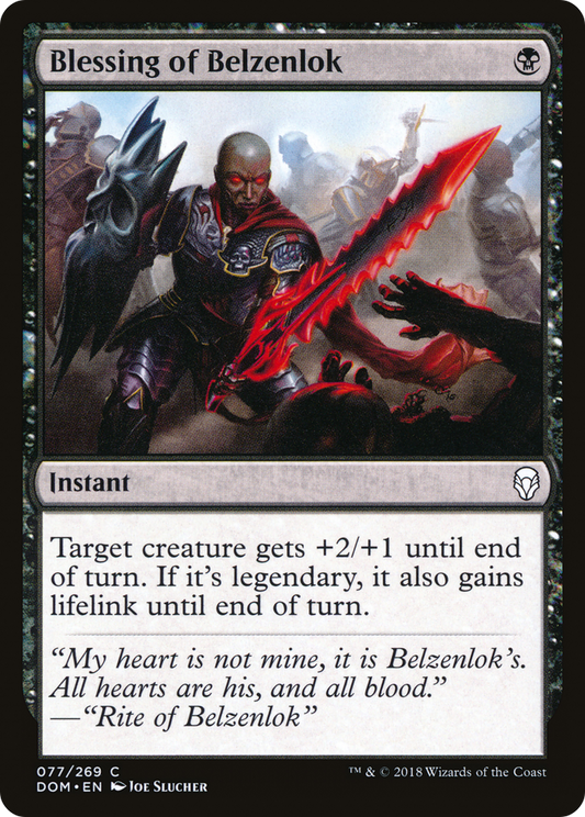 Blessing of Belzenlok [Dominaria] Foil