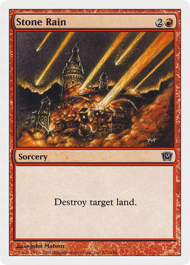 Stone Rain (221) Foil - Ninth Edition
