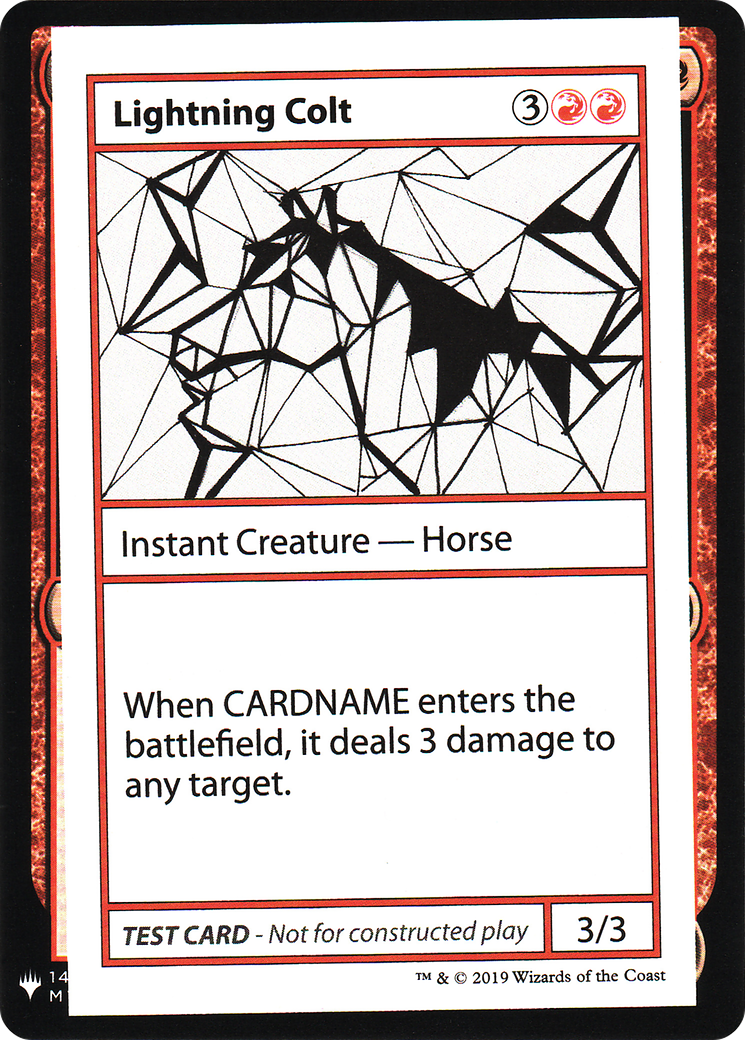 Lightning Colt [Mystery Booster Playtest Cards]