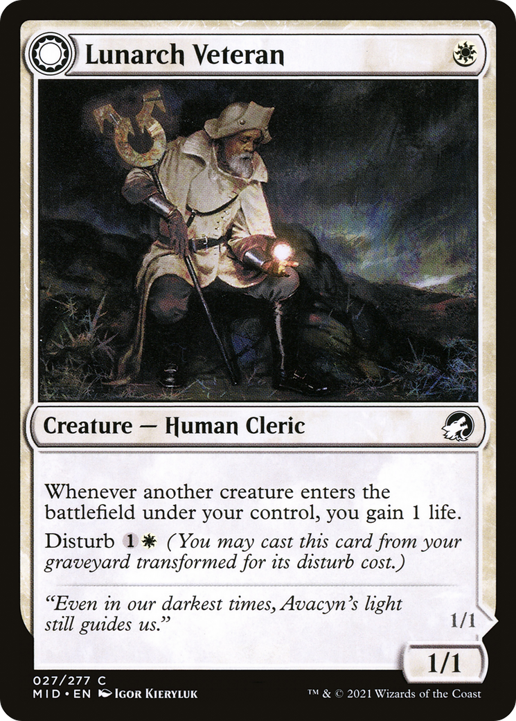 Lunarch Veteran // Luminous Phantom [Innistrad: Midnight Hunt] Foil