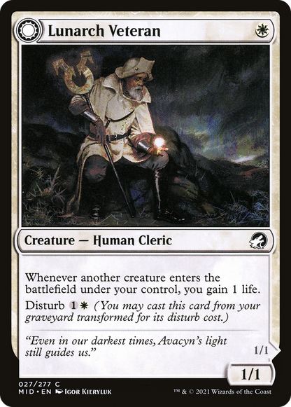 Lunarch Veteran // Luminous Phantom [Innistrad: Midnight Hunt] Foil