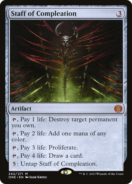 Staff of Compleation [Phyrexia: All Will Be One] Foil