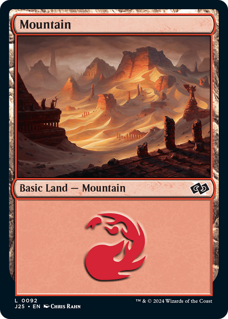 Mountain (92) [Foundations Jumpstart] | Silver Goblin