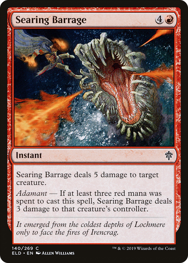 Searing Barrage (140) Foil - Throne of Eldraine