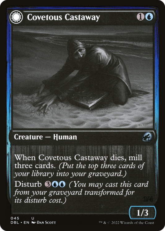 Covetous Castaway // Ghostly Castigator [Innistrad: Double Feature] Foil