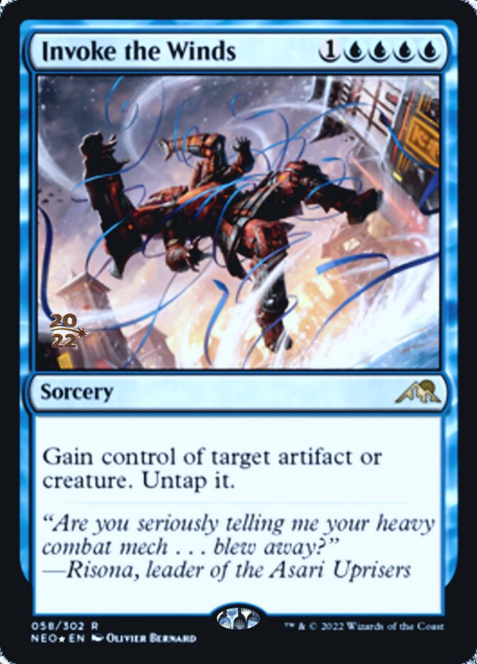 Invoke the Winds [Kamigawa: Neon Dynasty Prerelease Promos] | Silver Goblin