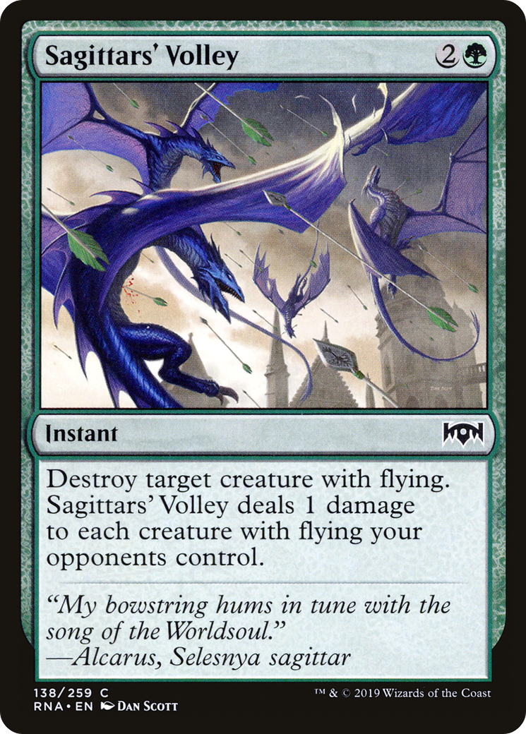 Sagittars' Volley [Ravnica Allegiance] Foil