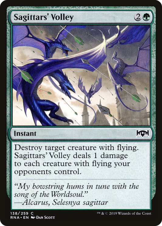 Sagittars' Volley [Ravnica Allegiance] Foil