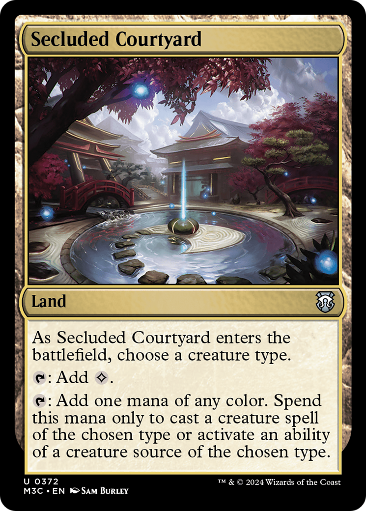 Secluded Courtyard (Ripple Foil) [Modern Horizons 3 Commander] | Silver Goblin