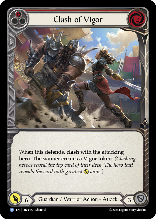 Clash of Vigor (Red) [HVY177] (Heavy Hitters) | Silver Goblin