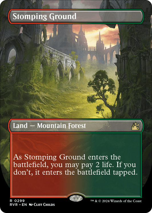 Stomping Ground (Borderless) [Ravnica Remastered] Foil