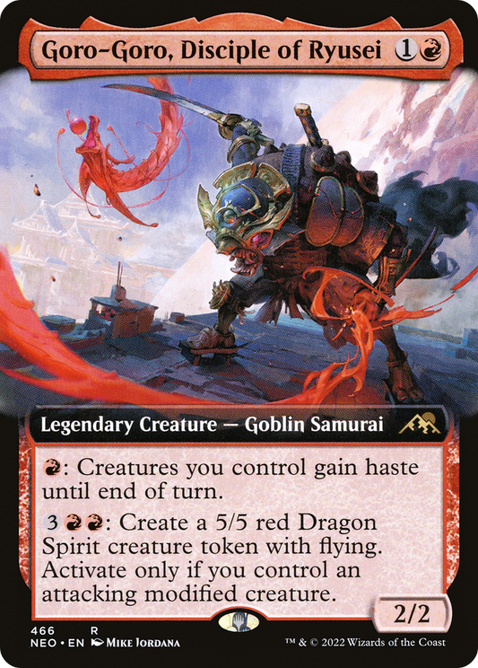 Goro-Goro, Disciple of Ryusei (Extended Art) [Kamigawa: Neon Dynasty] Foil