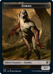 Zombie // Zombie Knight Double-Sided Token [Starter Commander Decks] | Silver Goblin