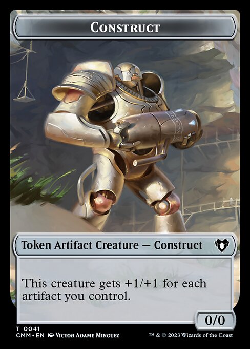 Elemental (0024) // Construct (0041) Double-Sided Token [Commander Masters Tokens] | Silver Goblin