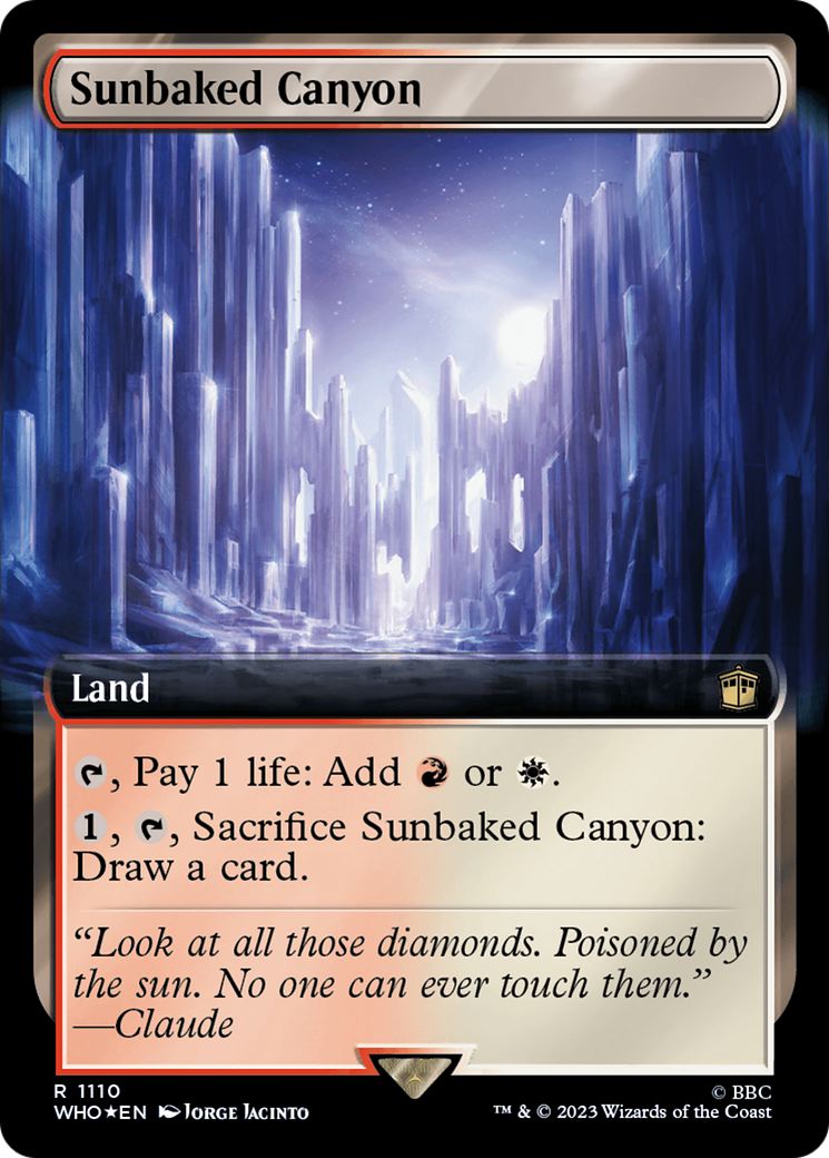 Sunbaked Canyon (Extended Art) (Surge Foil) [Doctor Who] | Silver Goblin