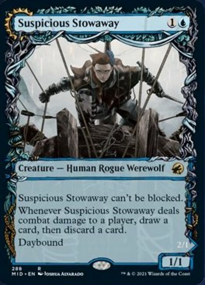 Suspicious Stowaway // Seafaring Werewolf (Showcase Equinox) [Innistrad: Midnight Hunt] Foil