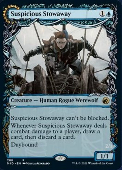 Suspicious Stowaway // Seafaring Werewolf (Showcase Equinox) [Innistrad: Midnight Hunt] Foil