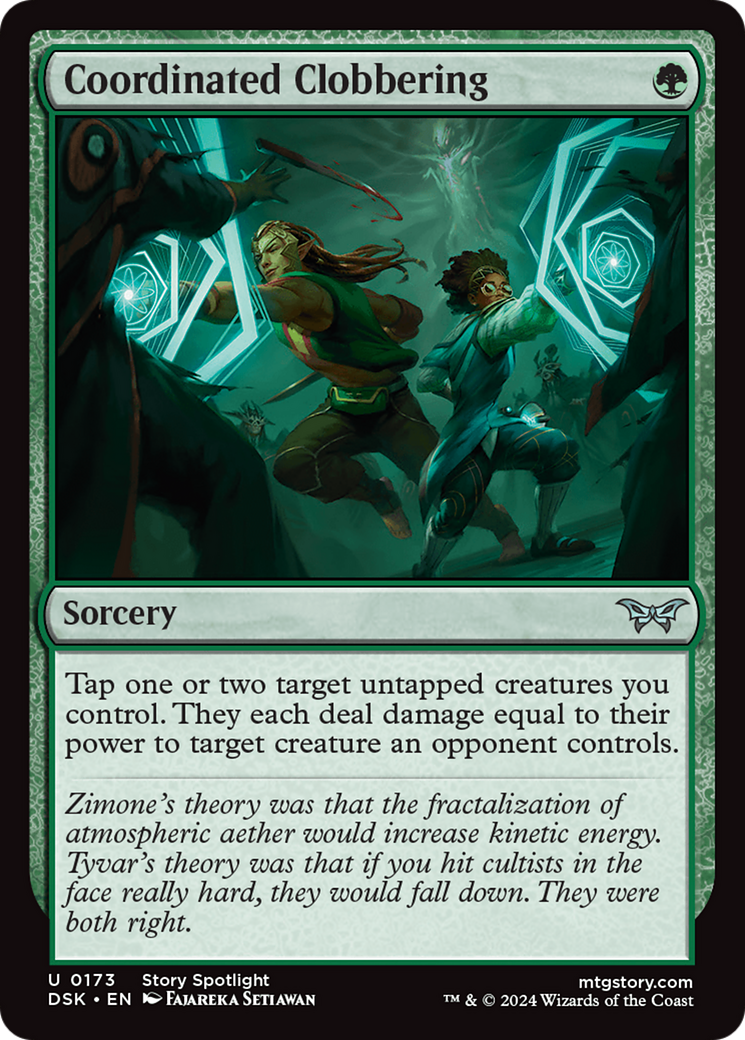 Coordinated Clobbering [Duskmourn: House of Horror] Foil