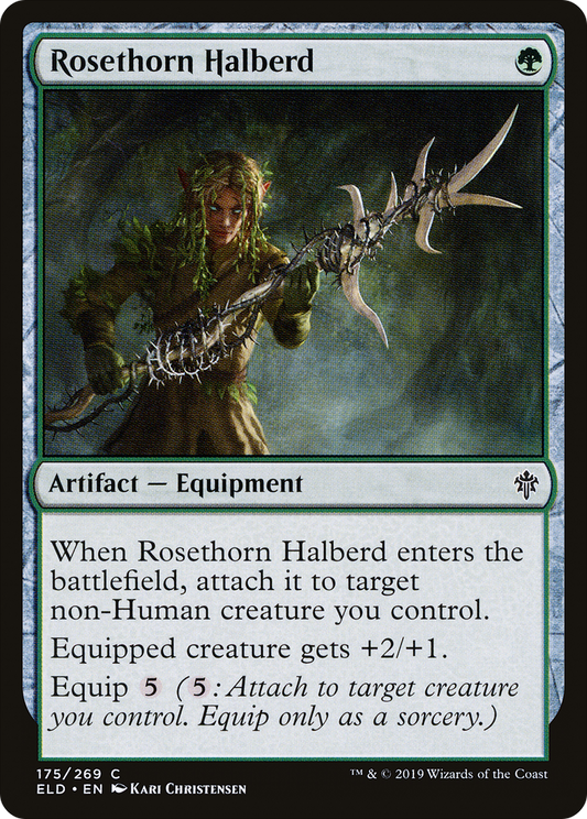 Rosethorn Halberd [Throne of Eldraine] Foil