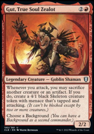 Gut, True Soul Zealot [Commander Legends: Battle for Baldur's Gate] | Silver Goblin