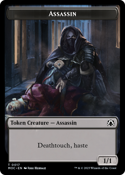 Assassin // Knight (10) Double-Sided Token [March of the Machine Commander Tokens] Foil