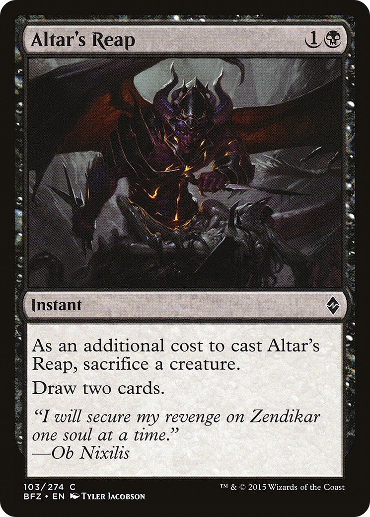 Altar's Reap [Battle for Zendikar] | Silver Goblin